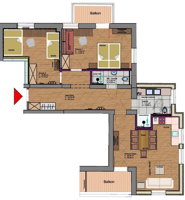 Appartements Rofan Maurach  Phòng bức ảnh